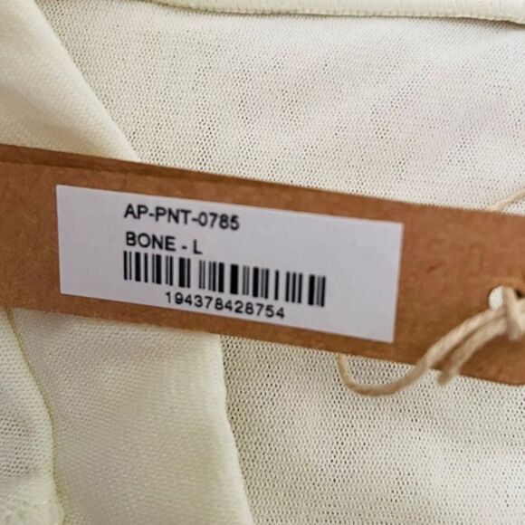 NWT SKIMS Summer Mesh Straight Leg Sheer Neutral Cream High Waist Pants In Bone - Picture 7 of 9